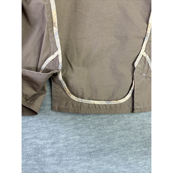 Sigrid Olsen Coat Jacket Safari Sz 4 Brown Cotton 3/4 Sleeve Vtg Y2K Academia - Picture 16 of 16